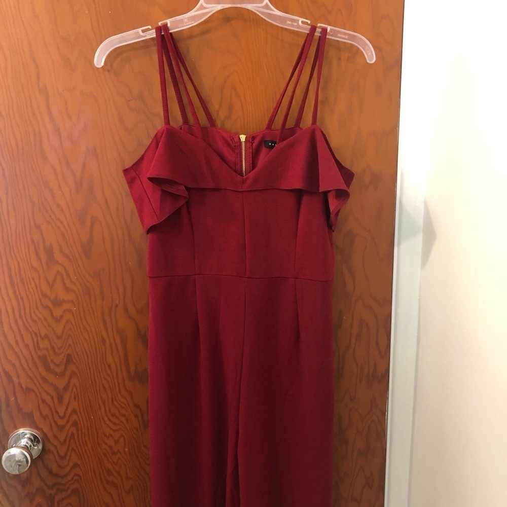 NWT Haute Monde Red Strappy Jumpsuit